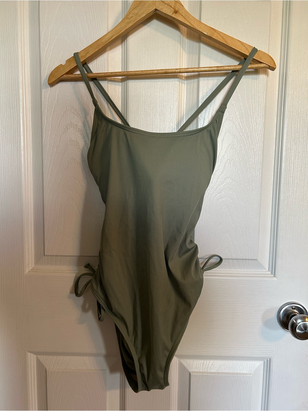 La Vie En Rose Aqua Sage Green Swimsuit with Side Tie